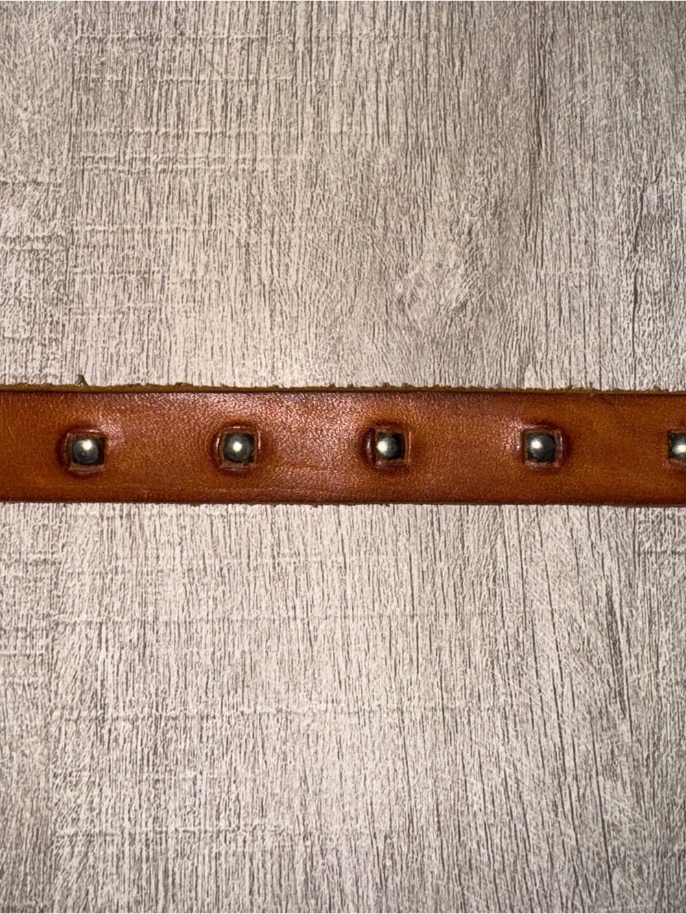 Sam Brown Studded Riveted Leather Belt Brown 85 EU